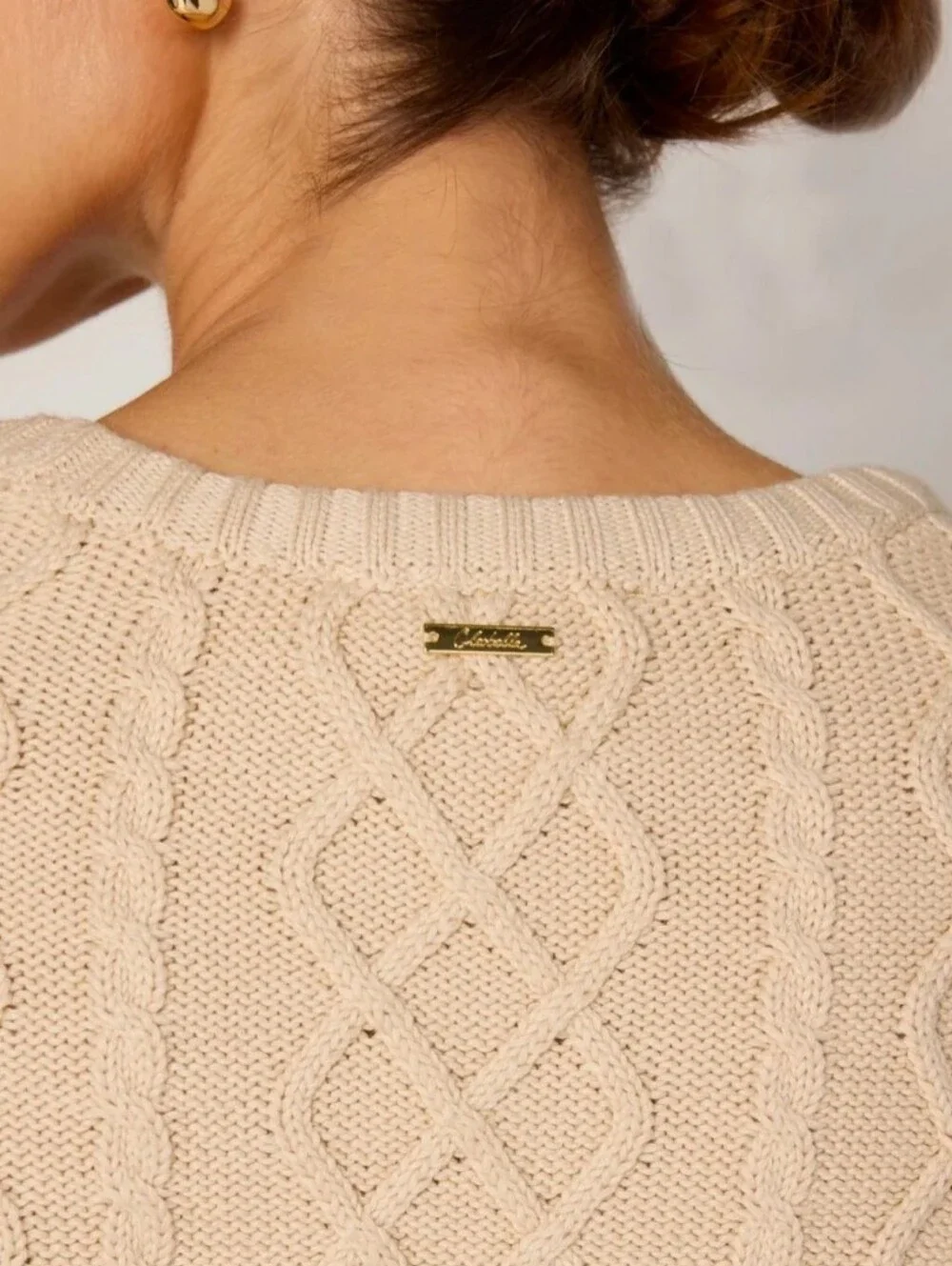 CLEOBELLA Chunky Cable Knit Handmade Sweater 100% Organic Cotton Dolman